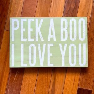 Wooden “Peek A Boo” wall decor